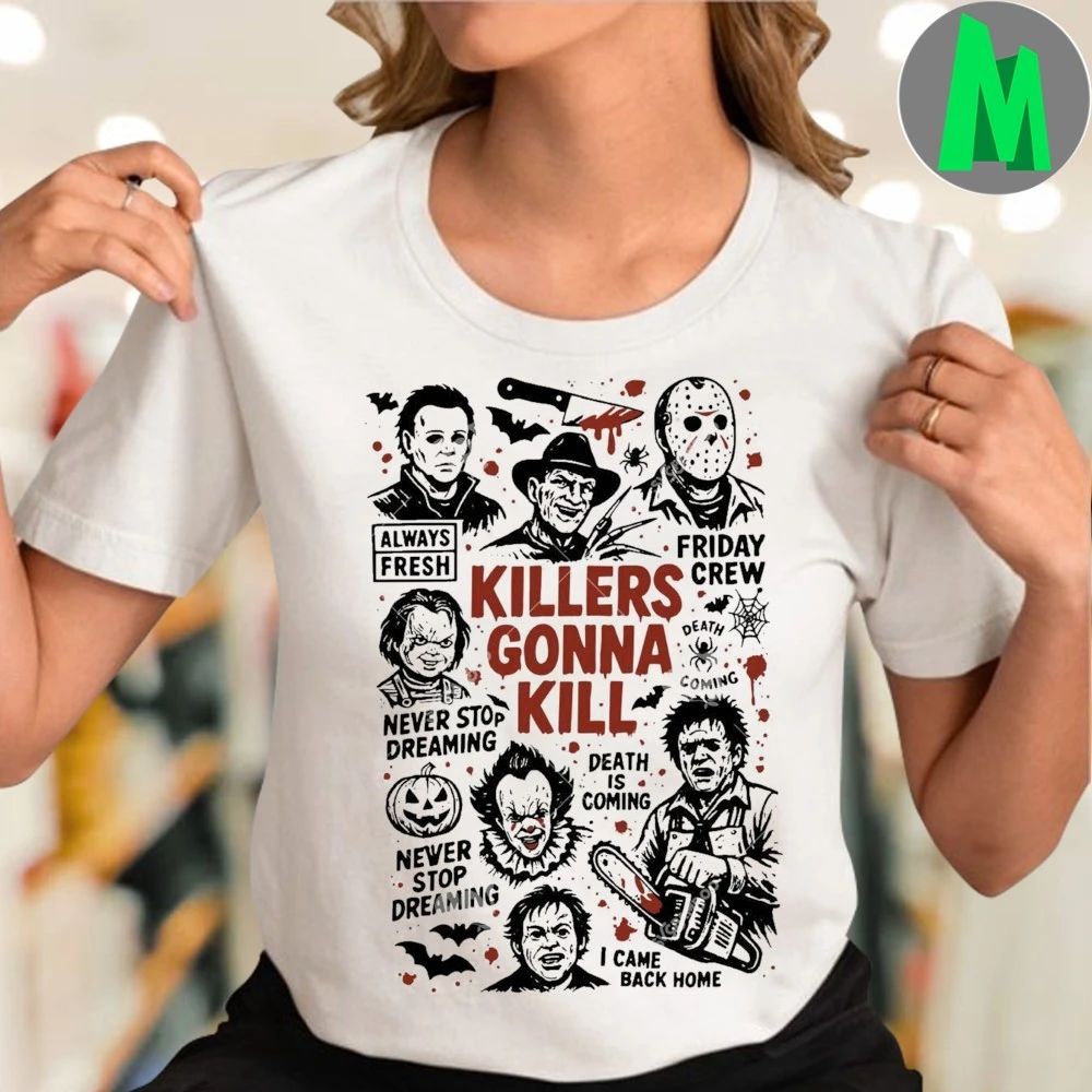 Halloween Horror Movie Characters Group Shirt