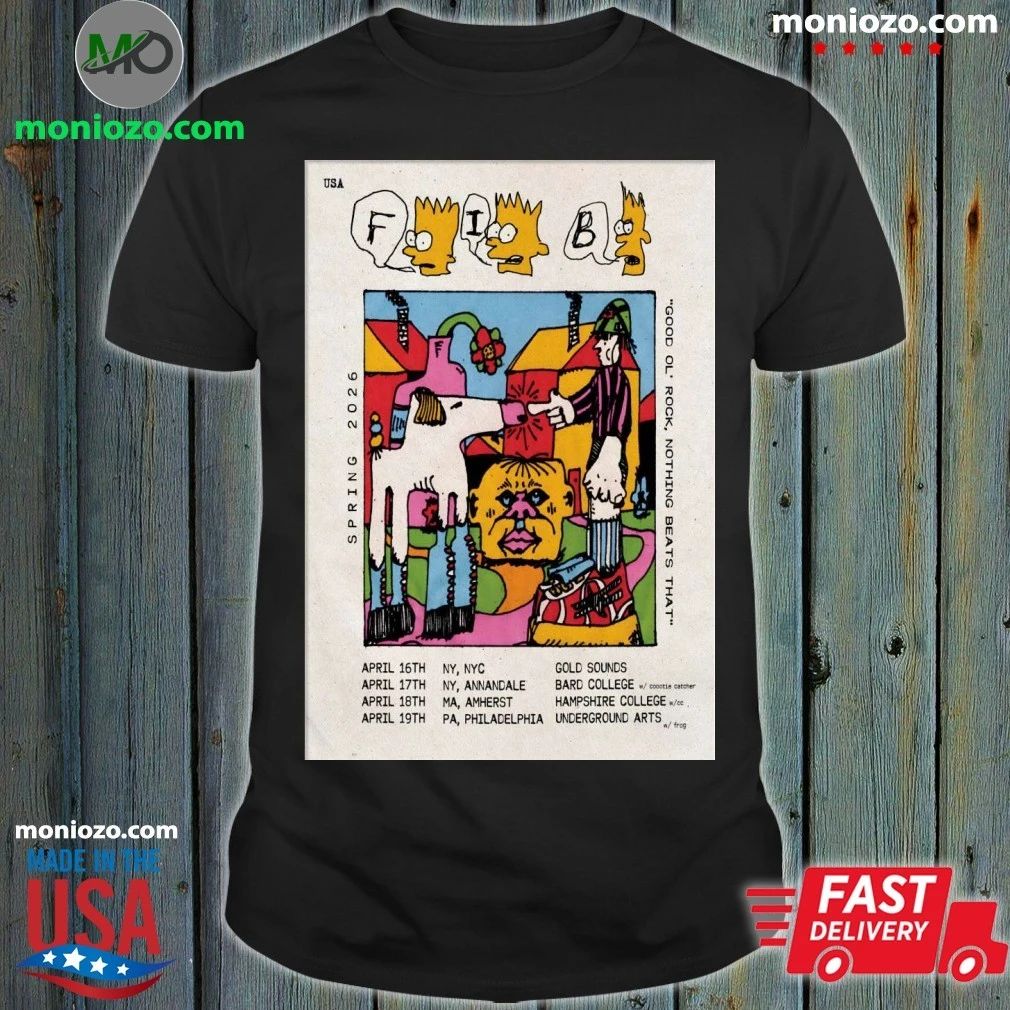 Original Fib Band Spring Tour 26 Poster T-shirt