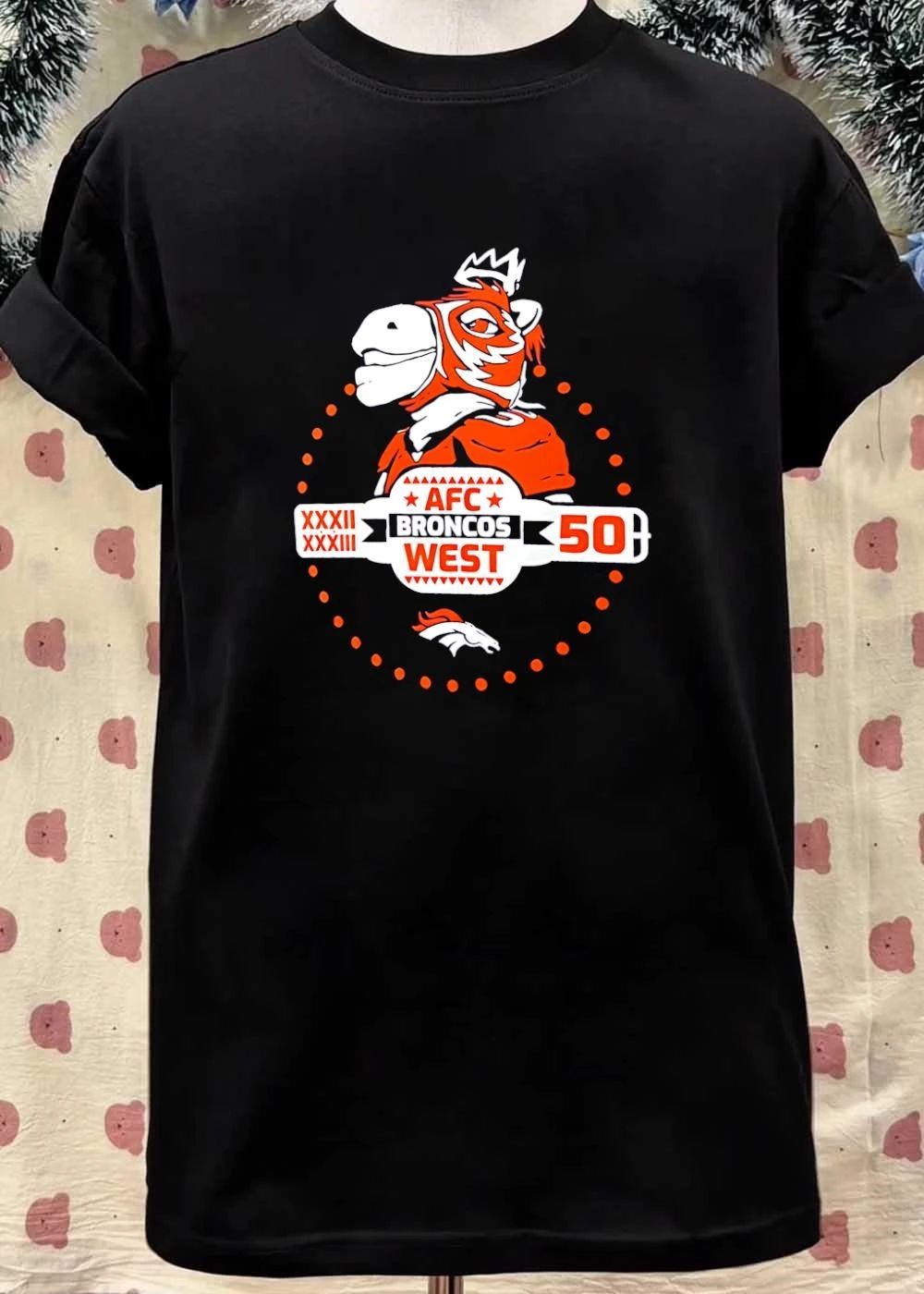 Broncos 50 Years AFC West XXXII XXXIII Celebration T-Shirt