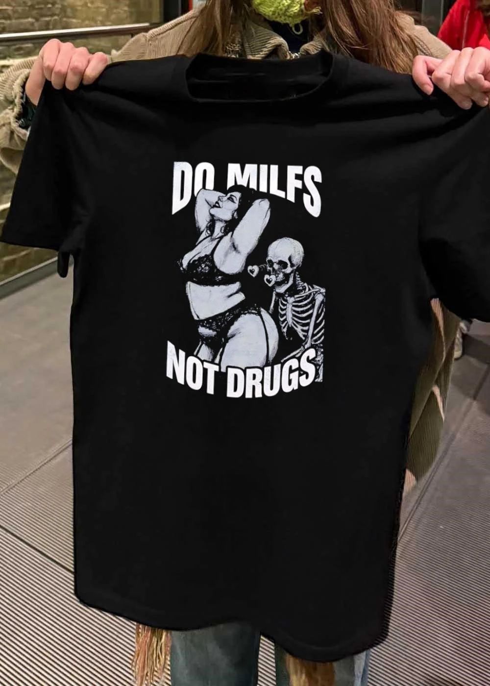 Calovalaxo Pinup Girl Skeleton Do MILF Not Drugs shirt