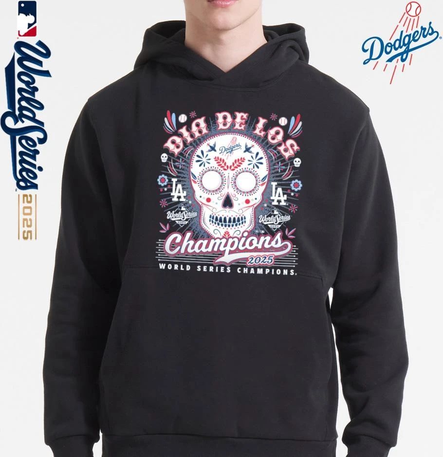 Los Angeles Dodgers ’47 2025 World Series Champions Dia De Los Champions Franklin T-Shirt
