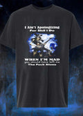 Skull Playing Guitar I Ain’t Apologizing for Shit I Do when I’m Mad Leave Alone T-Shirt