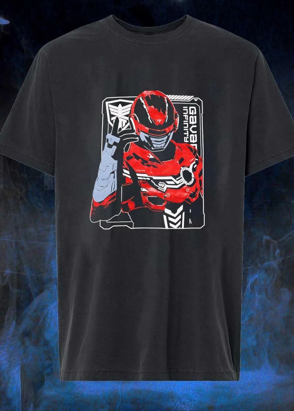 Gavan Infinity Red Armor Tactical Suit Graphic Men’s T-Shirt