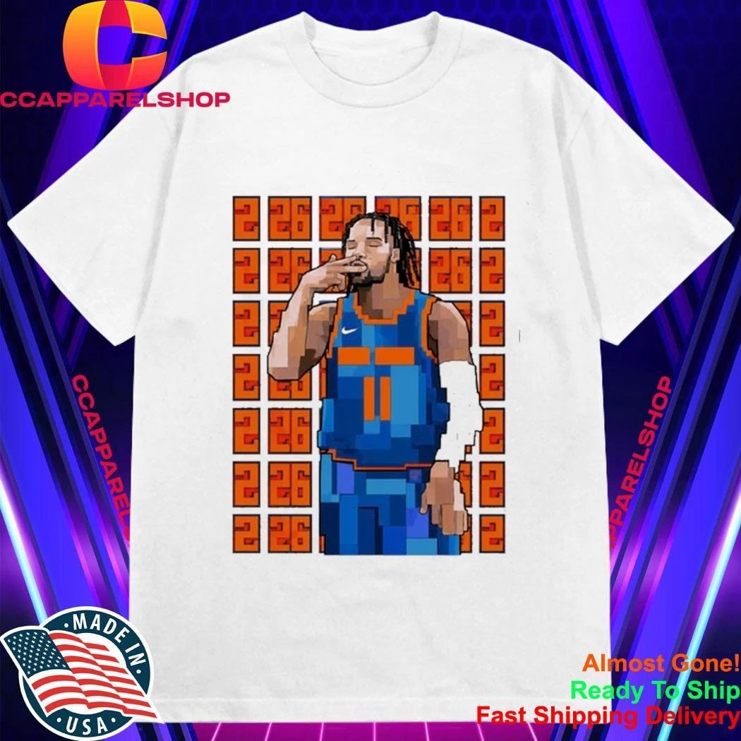 Jalen Brunson 11 Pixel Mosaic Geometric Art Basketball Finals 2026 Shirt