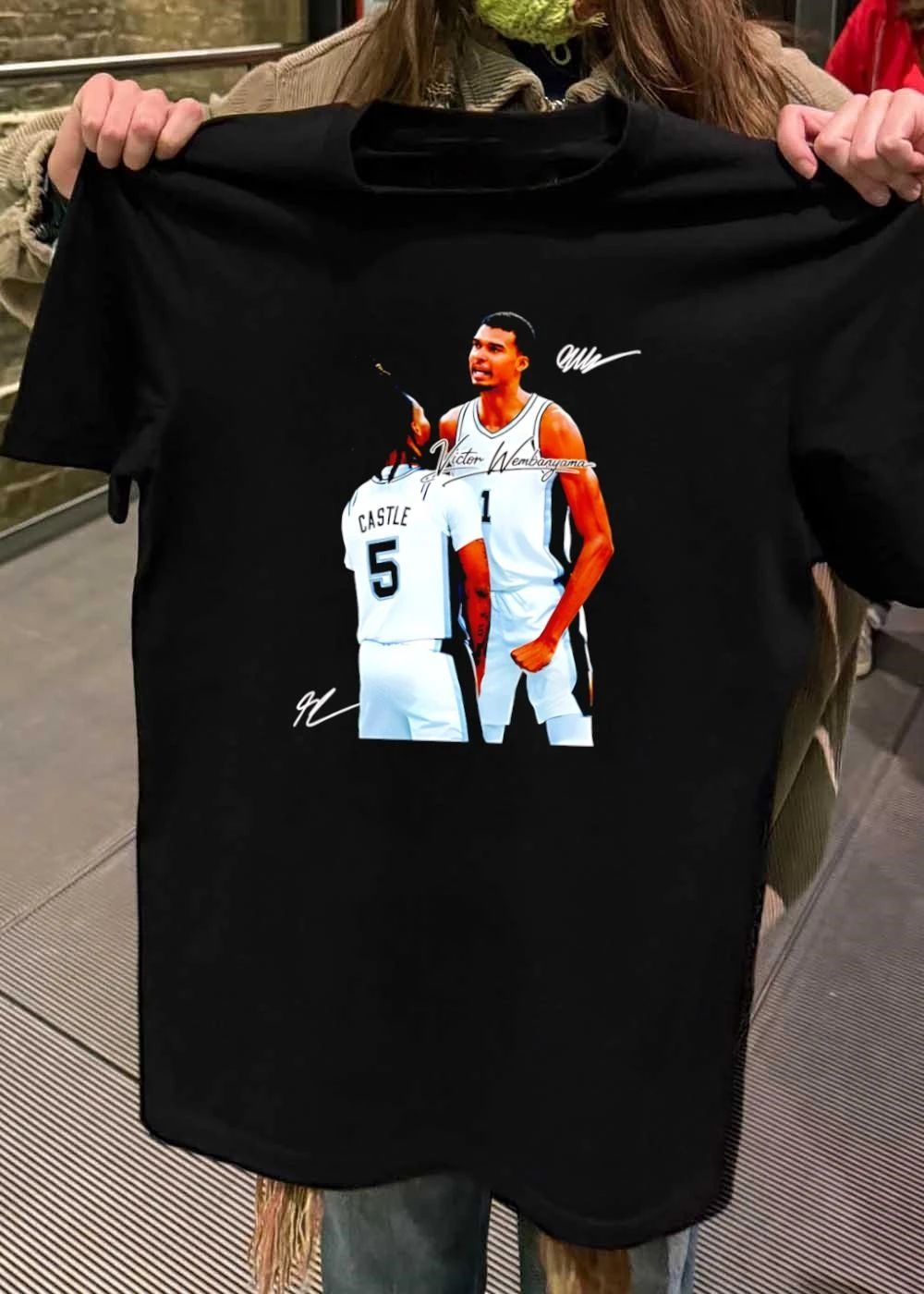 Victor Wembanyama Stephon Castle San Antonio Spurs NBA Victor Wembanyama CASTLE 1 5 shirt