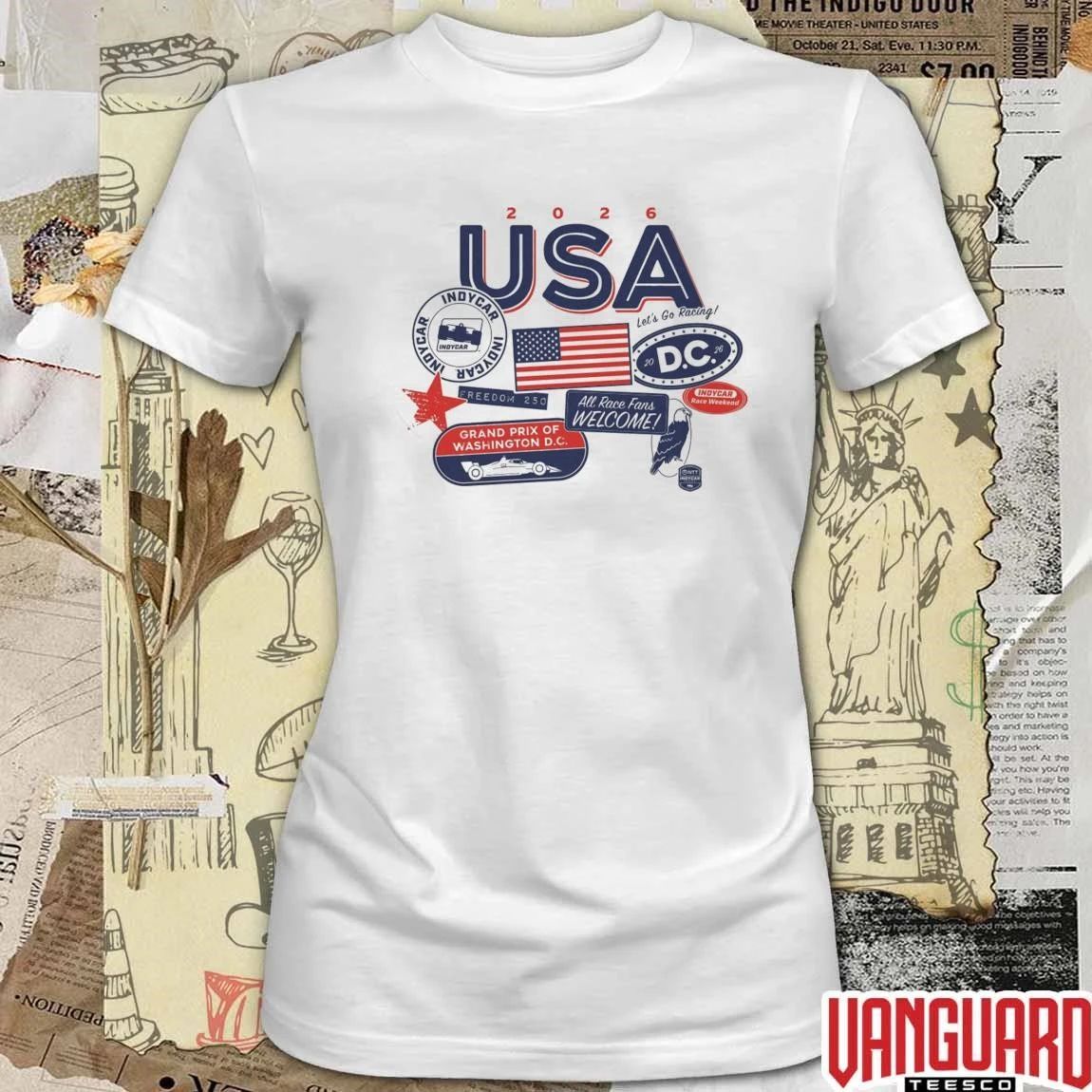 2026 USA Freedom 250 Grand Prix Washington DC All Race Fans Welcome t-shirt