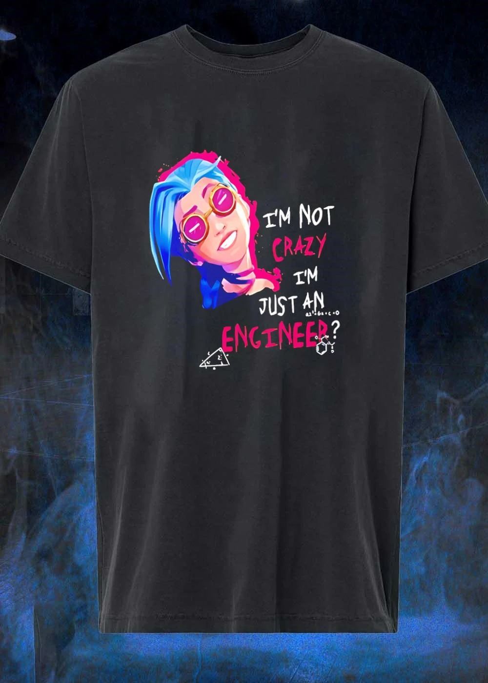 Jinx Design I Am Not Crazy Just An Engineer Math Science T-Shirt