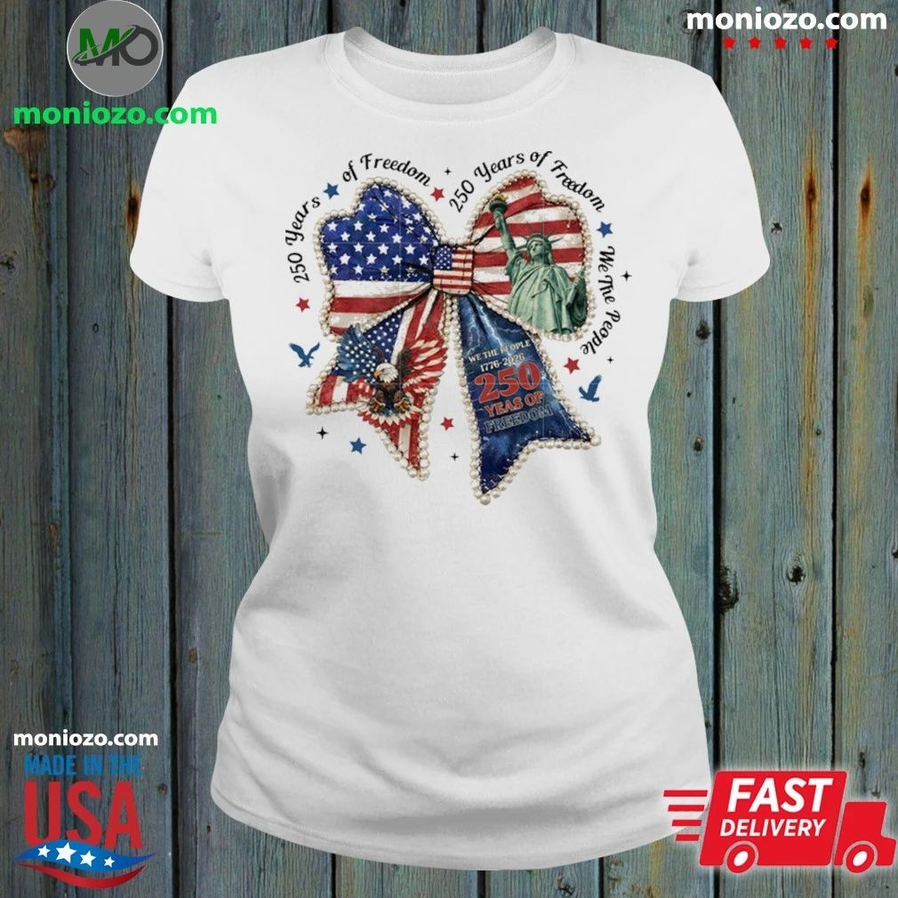 Patchwork coquette 250 years of freedom america flag shirt