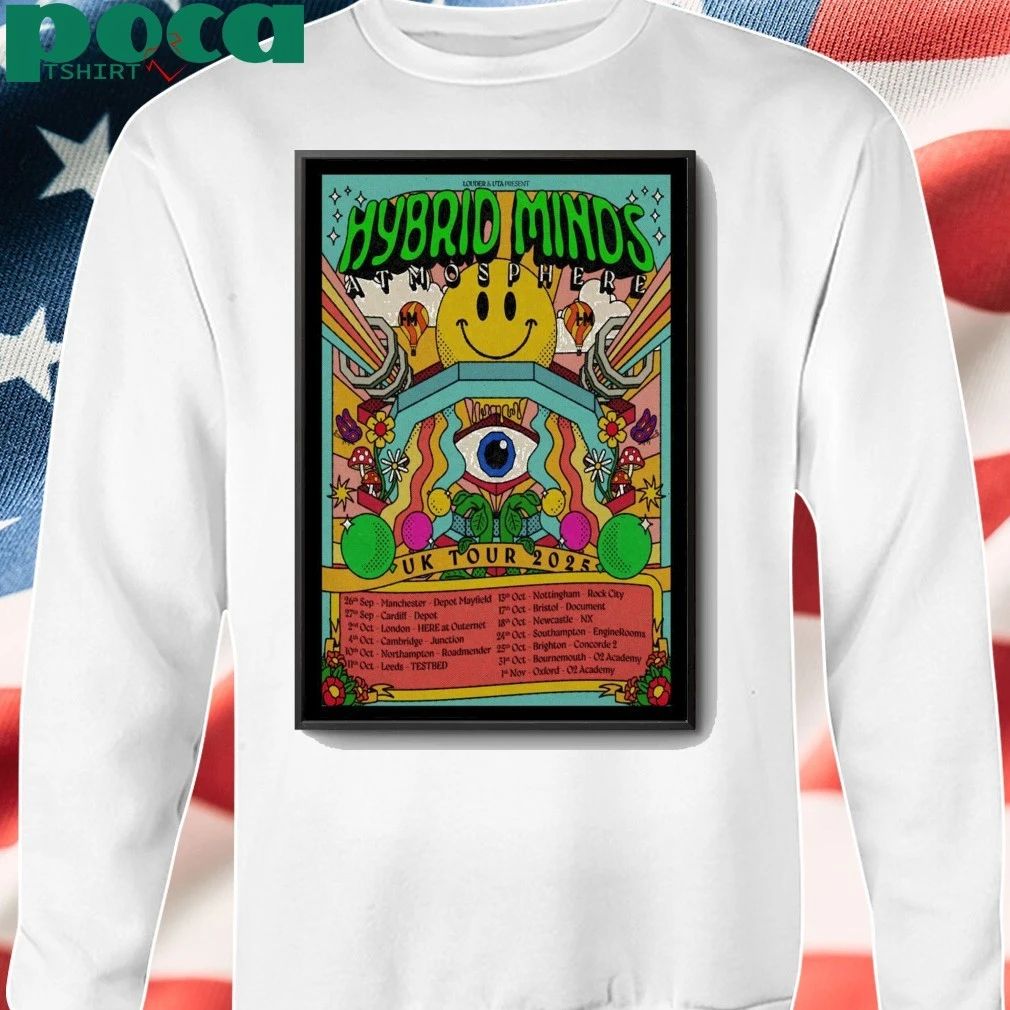 Hybrid Minds UK Tour 2025 Poster shirt