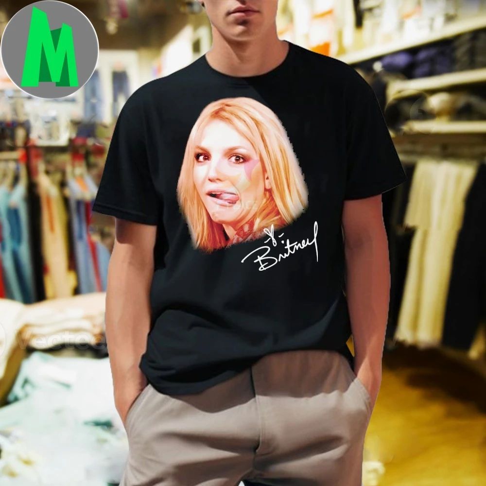 Original Britney Spears Funny Face Tongue Out Signature Shirt