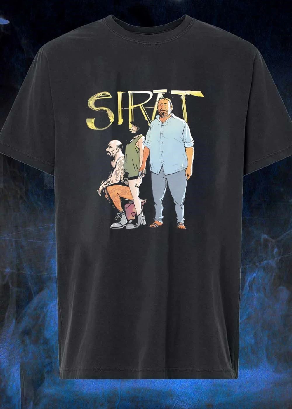 Illustrated by Koji Morimoto Three People Standing and Sitting SIRAT T-Shirt