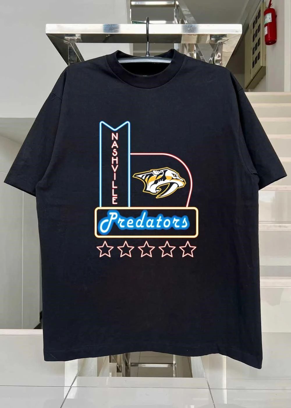 Nashville Predators Neon Sign Retro Light Banner Hockey shirt