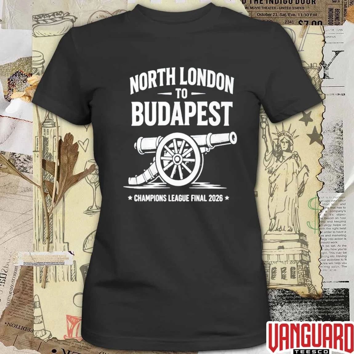 North London To Budapest Champions League Final 2026 t-shirt