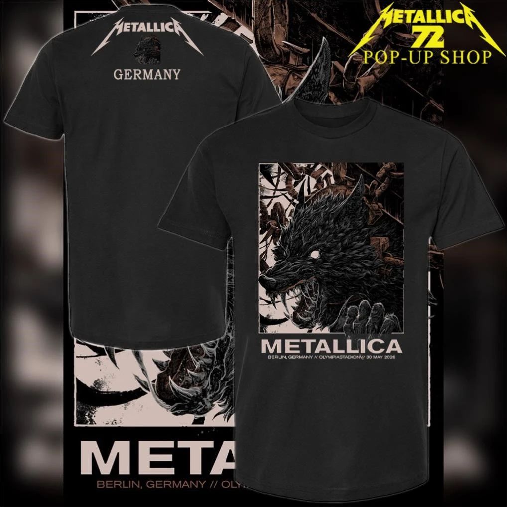 Metallica M72 Berlin Germany May 30, 2026 Art By Collin Estrada Pop-Up Shop T-Shirt