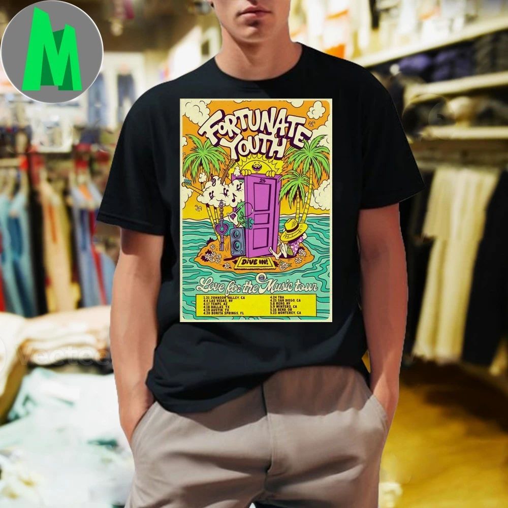 Fortunate Youth Love For The Music Tour 2026 Poster T-Shirt