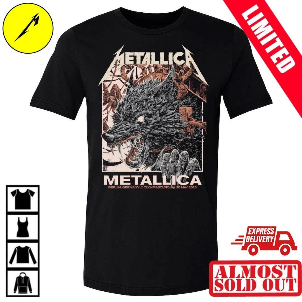 Metallica M72 Tour Berlin T-Shirt Collin Estrada – Olympiastadion 30.05.2026 – Official Pop-Up Shop Merch