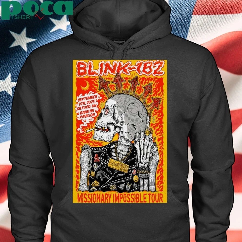 Blink-182 Tour Gilford NH 09 09 2025 Poster T-shirt