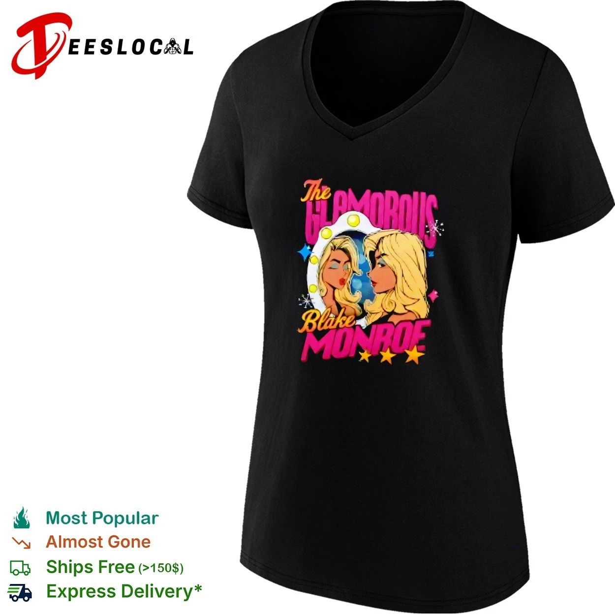 The Glamorous Blake Monroe Mirror Retro T-shirt