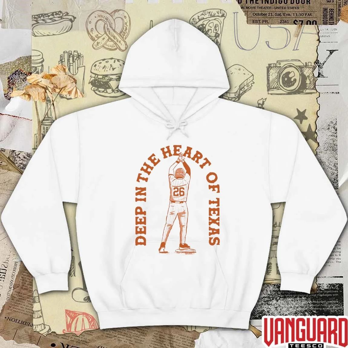 TX Baseball Player Deep In The Heart Of Texas Longhorns t-shirt
