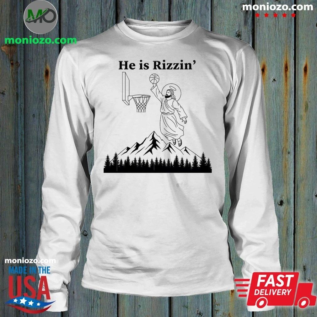 Original He is Risen Easter Jesus Playing Basketball Shirt