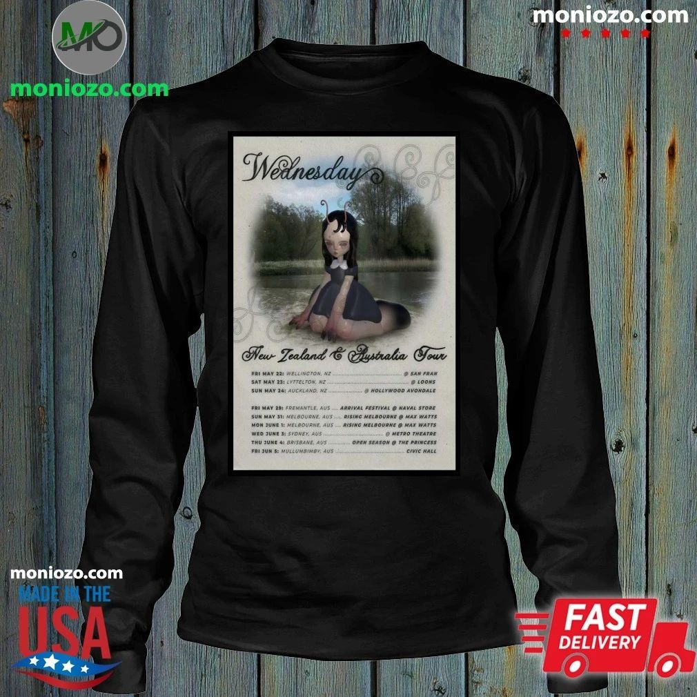 Wednesday NZ And AUS Tour 2026 Poster Shirt – Best Gift for Music Fans