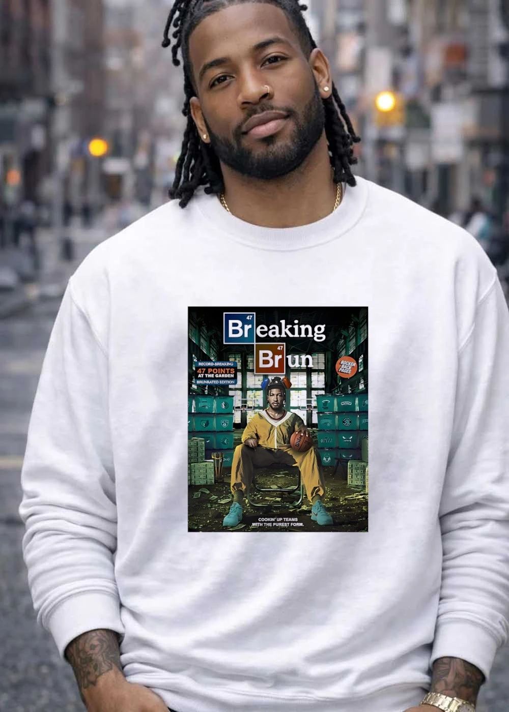 Record-Breaking 47 Points at the Garden Brunrated Edition Cookin Up Teams Jalen Brunson Shirt