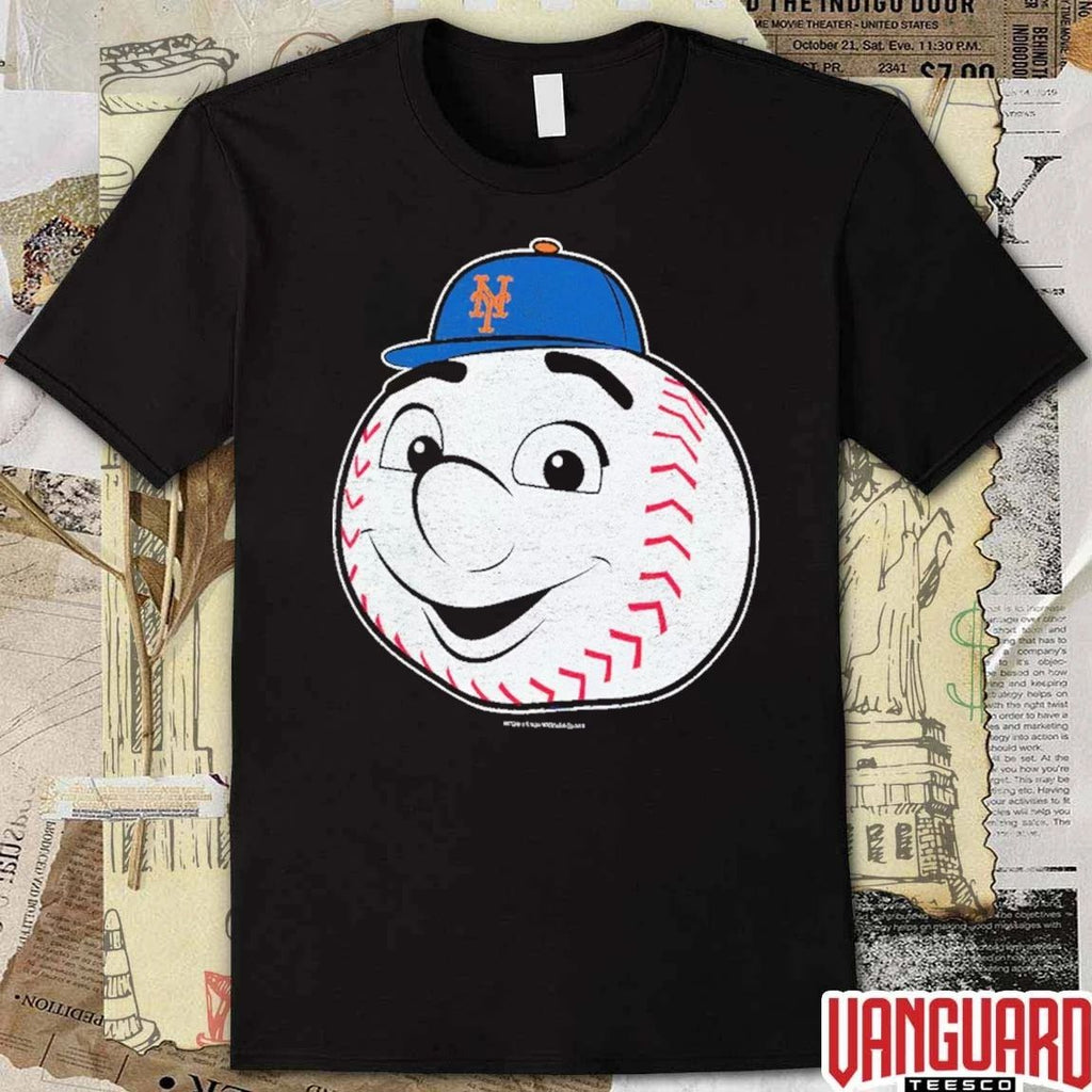 New York Mets Mitchell And Ness Youth Big Face Mascot MLB Baseball t-shirt
