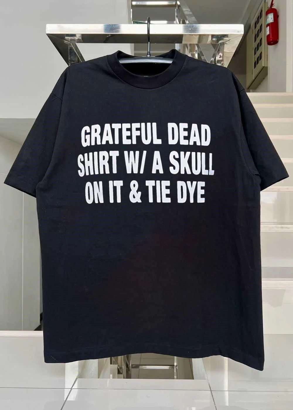 Grateful Dead shirt with a skull on it and tie dye