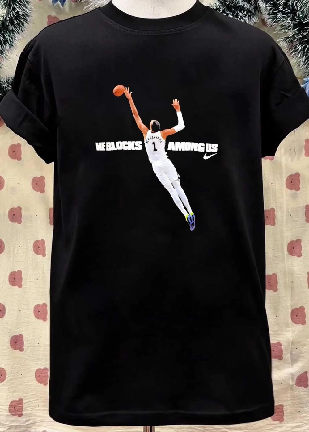 Victor Wembanyama San Antonio Spurs Basketball NBA he blocks among us shirt