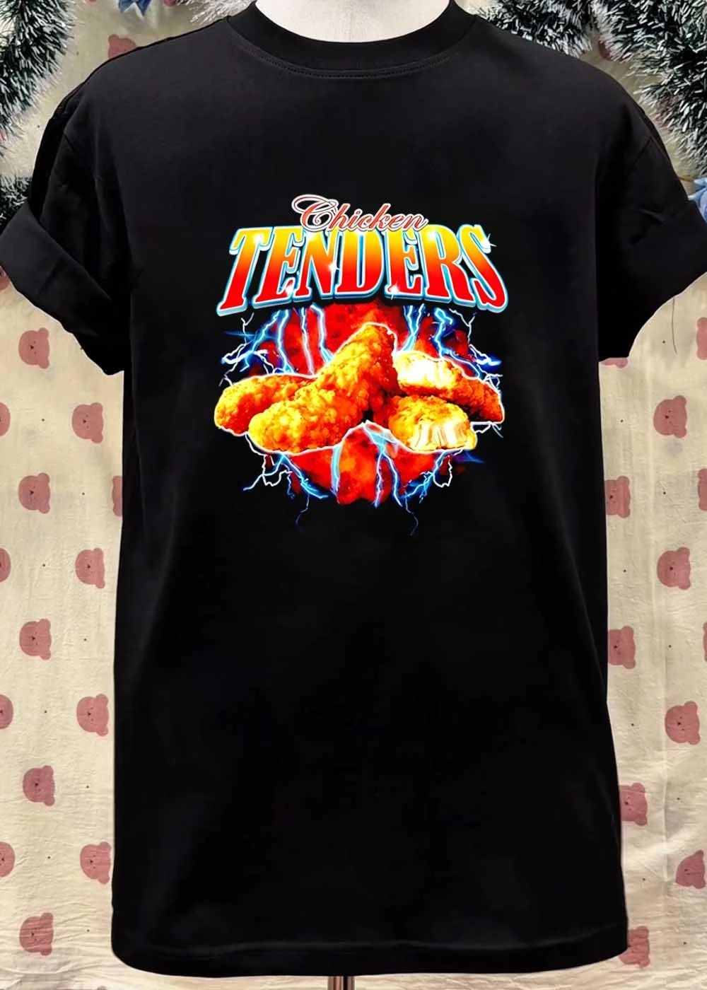 Electrifying Food Apparel Chicken Tenders Lightning Fried Fast Food T-Shirt
