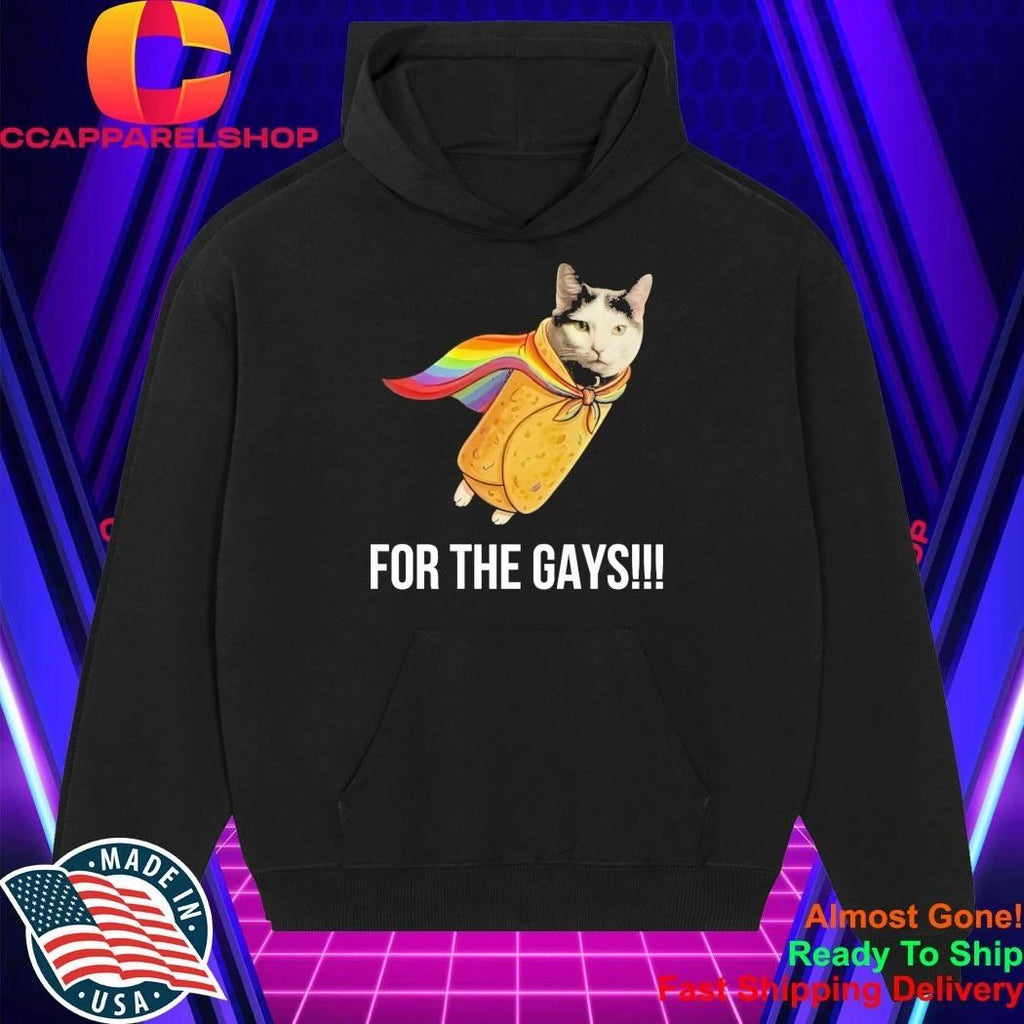 Taco Cat Pride Flag For The Gays Shirt