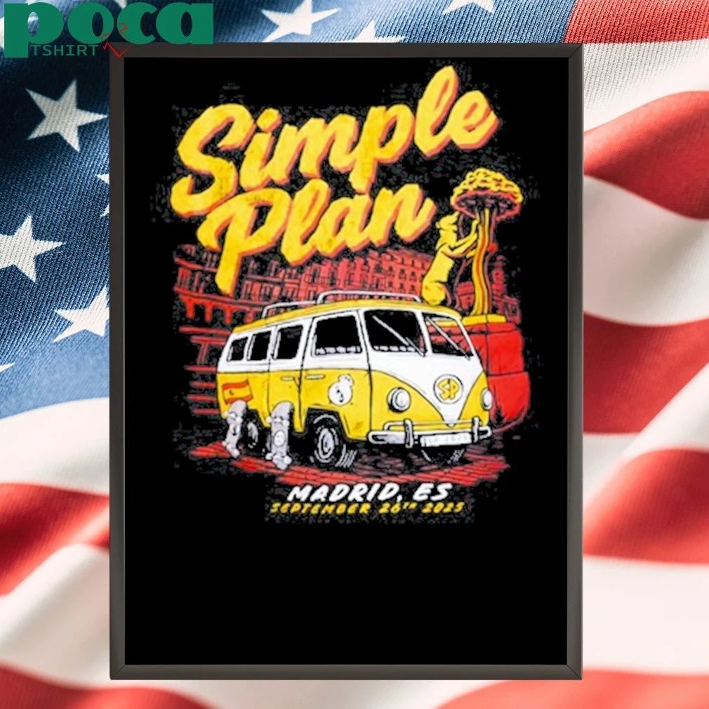 Simple Plan Madrid, Spain 2025 Event T-Shirt