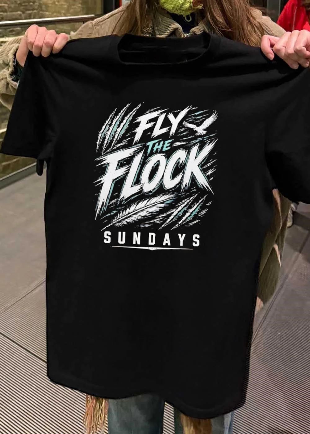 Sundays Fly the Flock Eagle Feather Sports T-Shirt