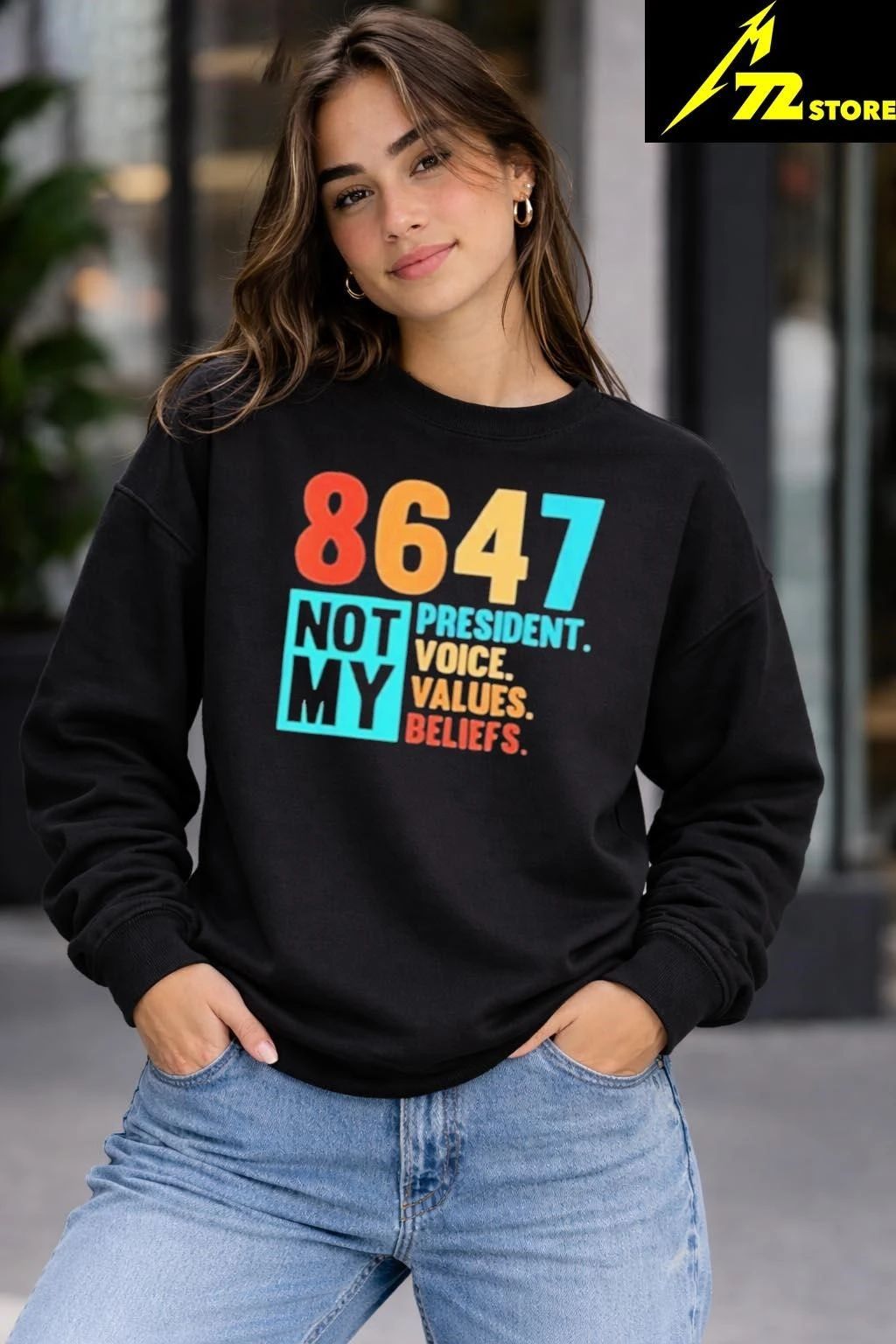 8647 Not My President Voice Values Beliefs Shirt
