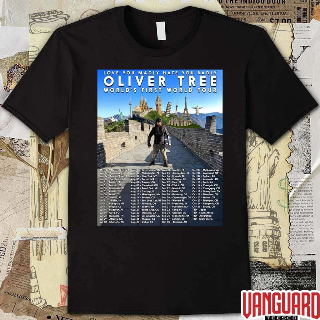 2026 Oliver Tree Love You Madly Hate You Badly World’s First World Tour Poster t-shirt