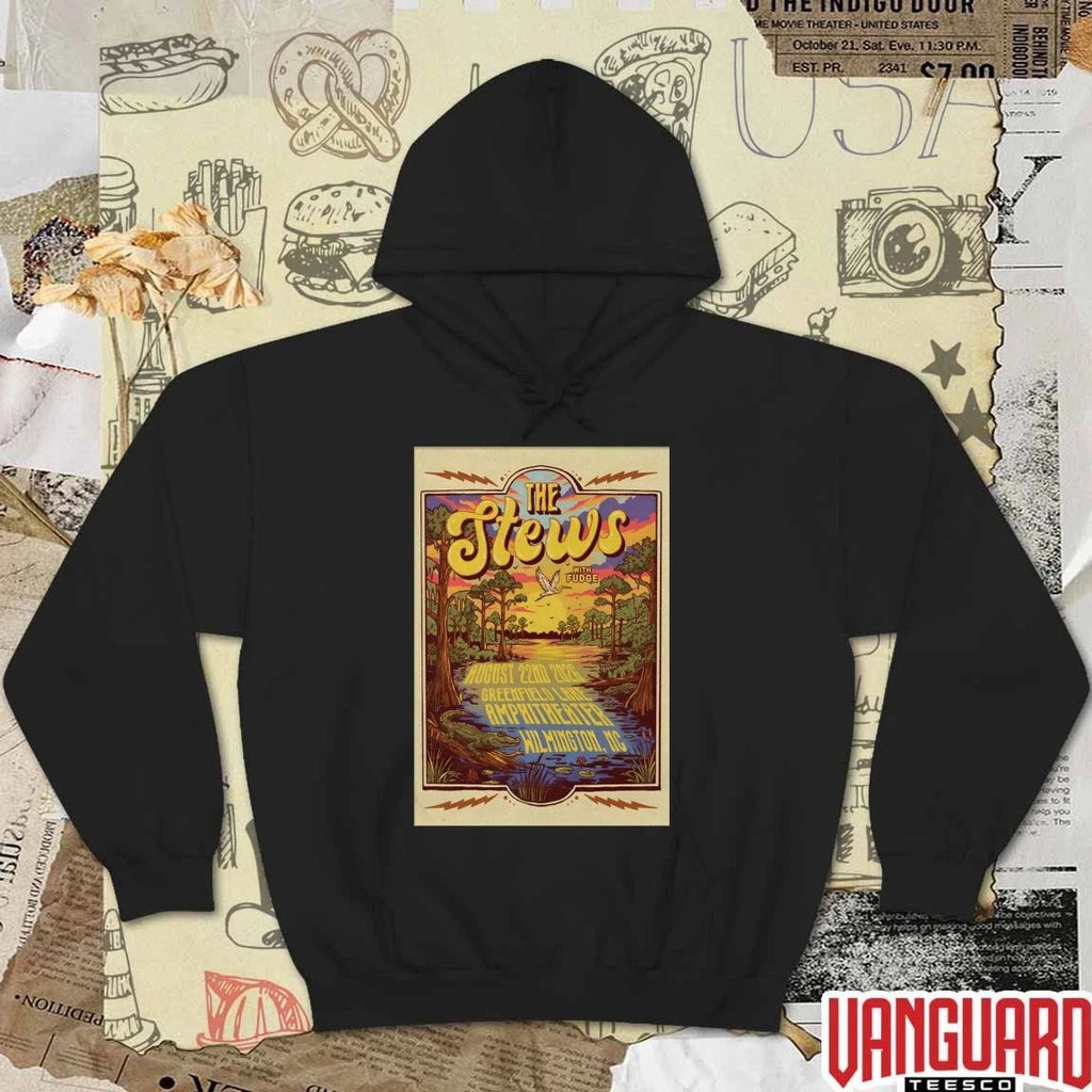 The Stews August 22 2026 Greenfield Lake Amphitheater Wilmington NC Poster t-shirt