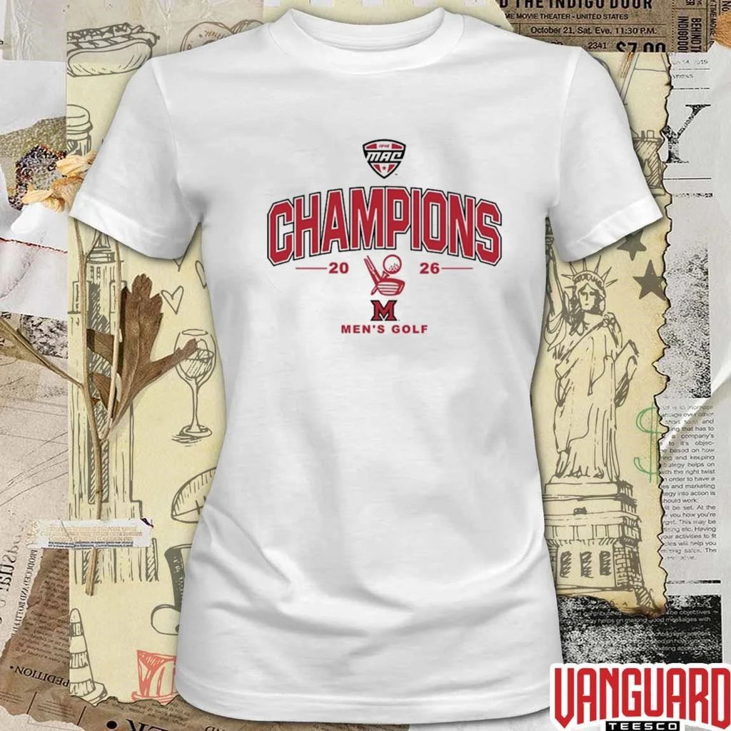 Miami RedHawks MAC Men’s Golf Champions 2026 t-shirt