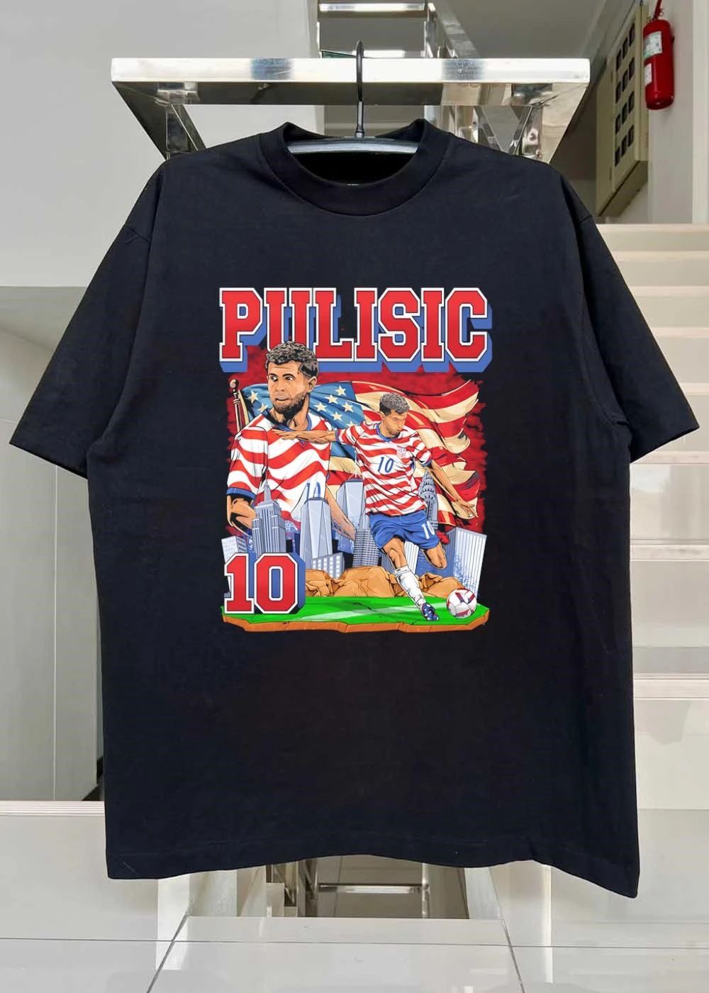 Christian Pulisic Kicking Ball USA Soccer Shirt