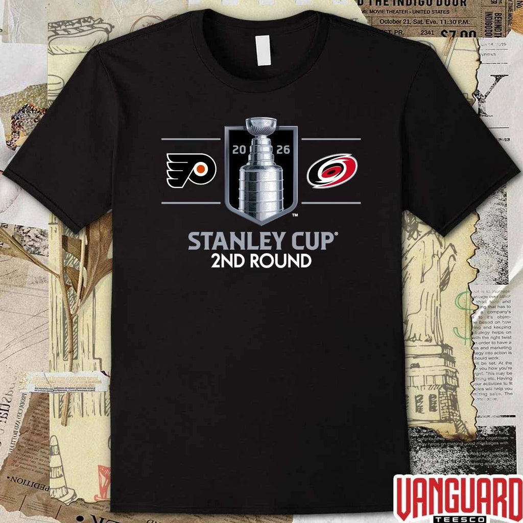 Original Philadelphia Flyers vs Carolina Hurricanes 2026 NHL Stanley Cup 2ND Round t-shirt