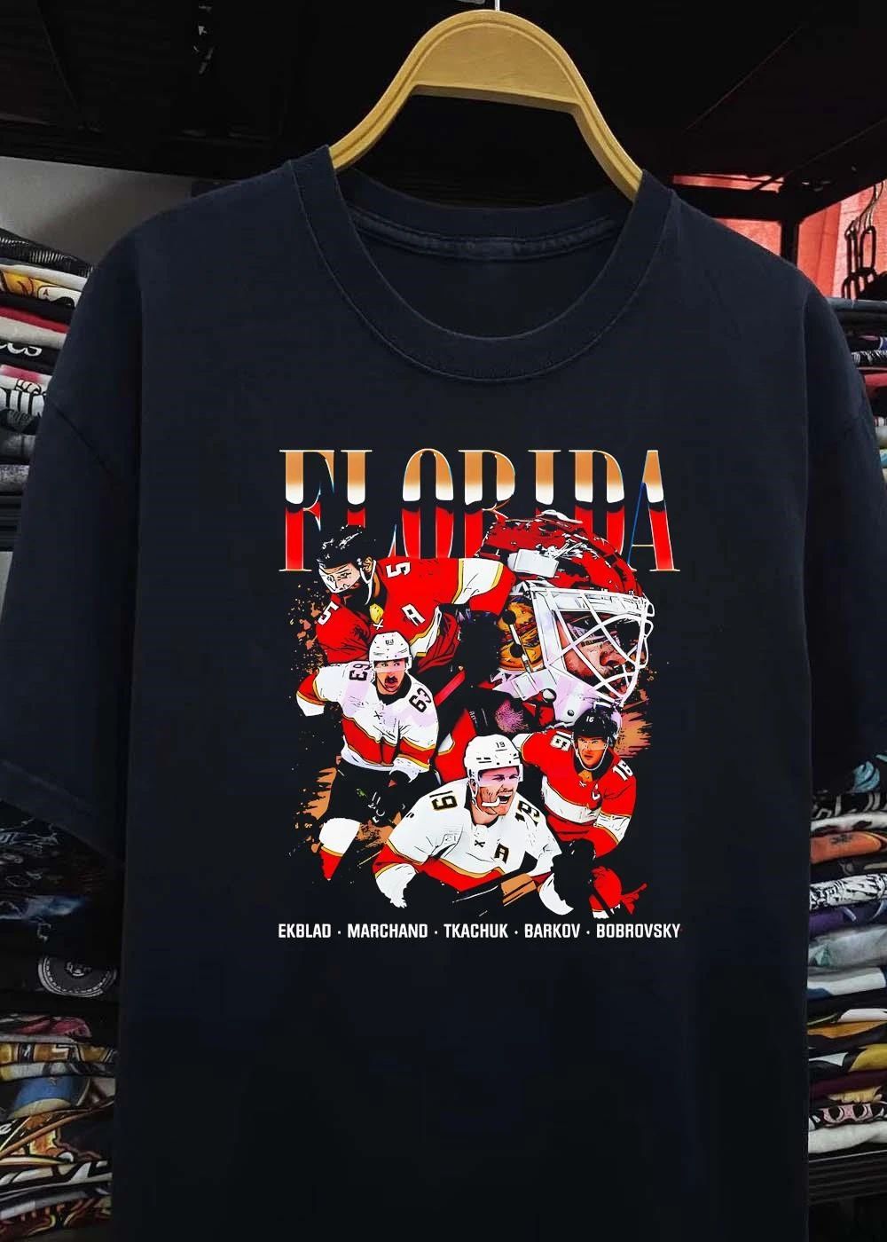 Florida Panthers Ekblad Marchand Tkachuk Barkov Bobrovsky Vintage Hockey shirt