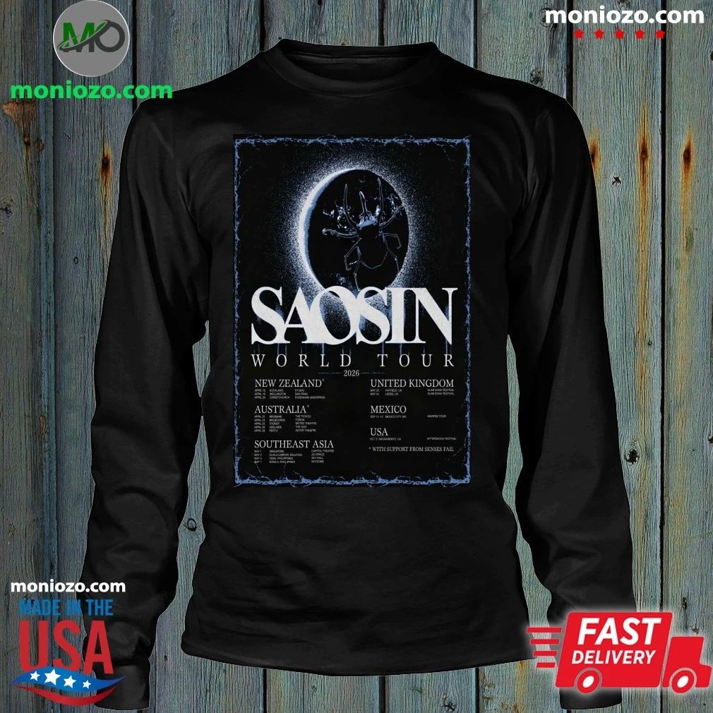 Original Poster Saosin World Tour 2026 T-Shirt – Best Gift for Music Fans