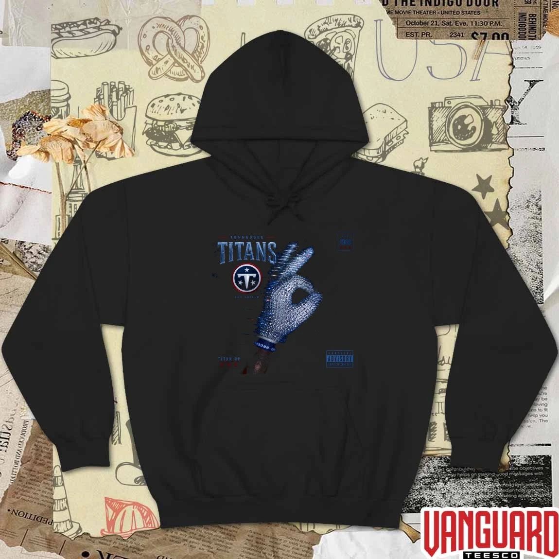 Drake Iceman x Tennessee Titans The Shield Titan Up Parental Advisory t-shirt