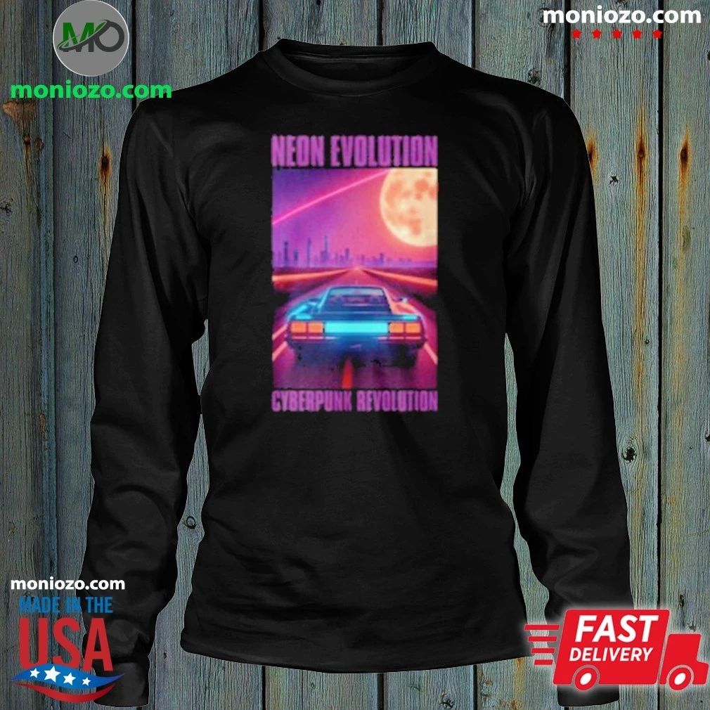 80s Futuristic Retrowave Neon Evolution Cyberpunk T-Shirt