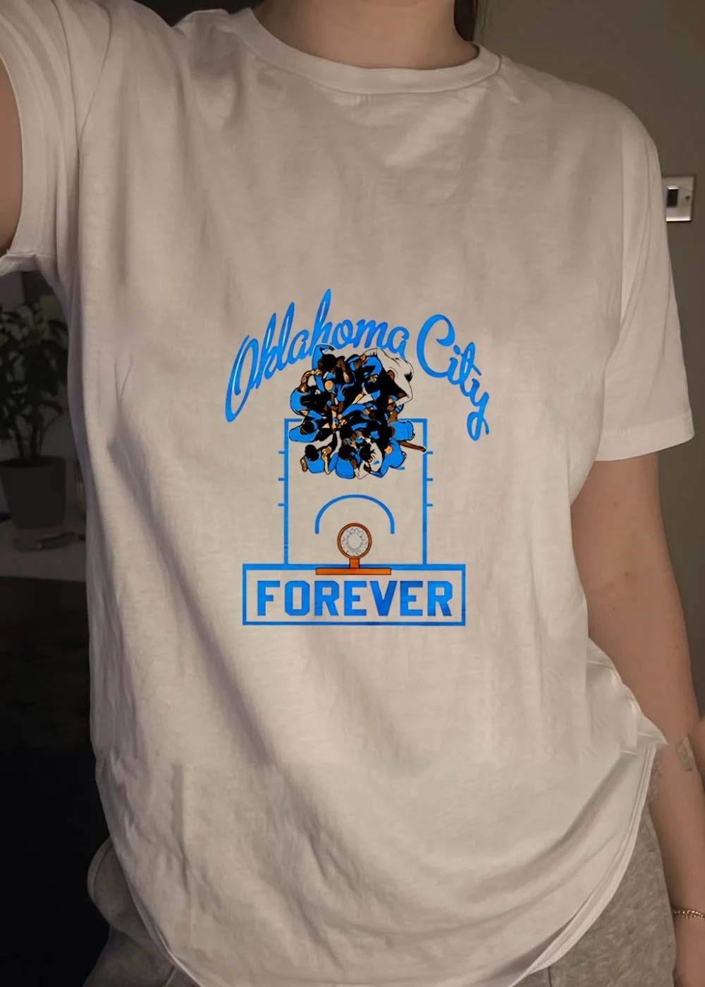 Oklahoma City Forever Basketball Hoop Team Huddle Graphics shirt
