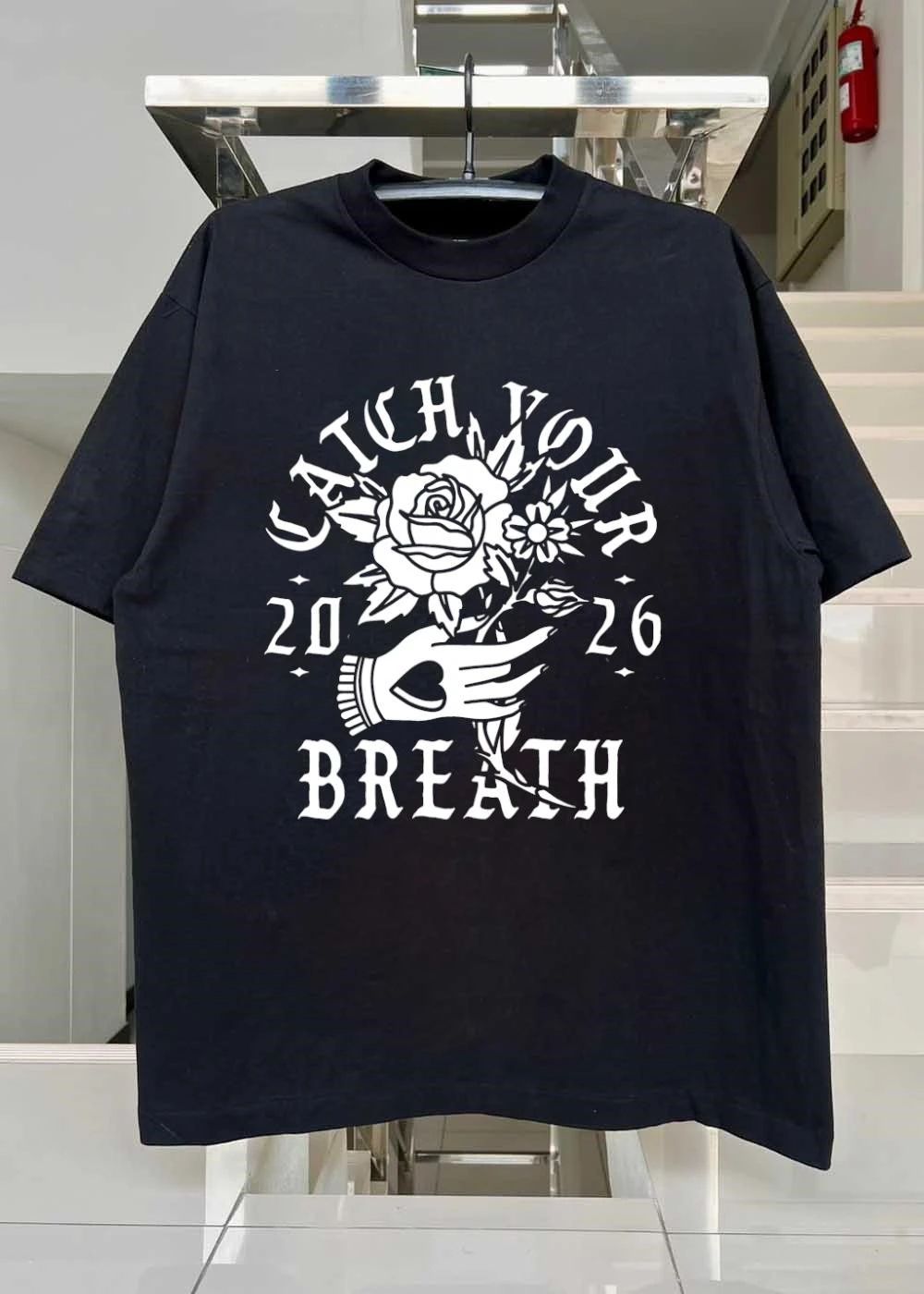 Catch Your Breath 2026 Floral Hand Heart Shirt