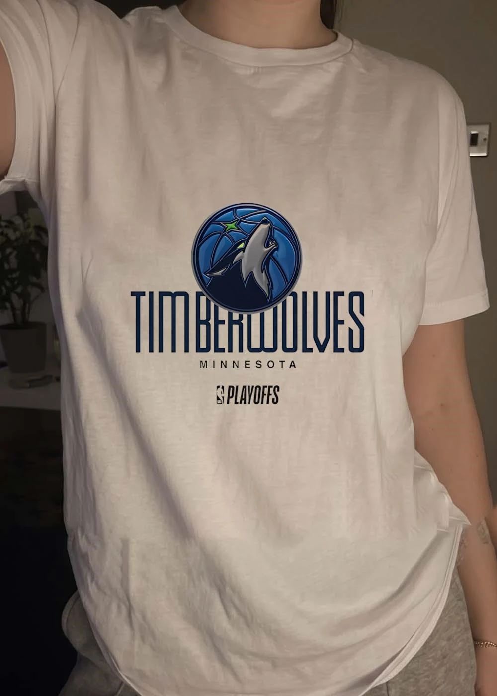 Minnesota Timberwolves NBA Playoffs White T-Shirt