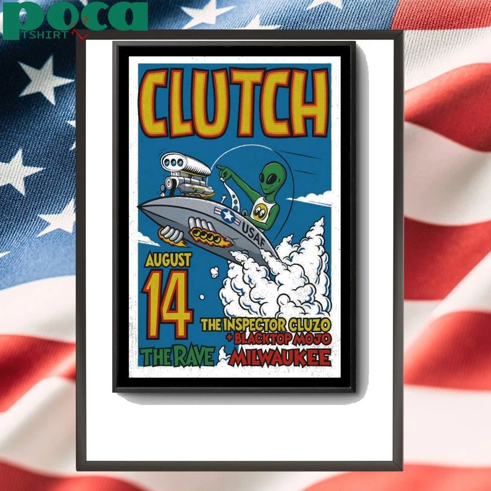 Clutch Tour Milwaukee, WI Aug 14 2025 Poster shirt