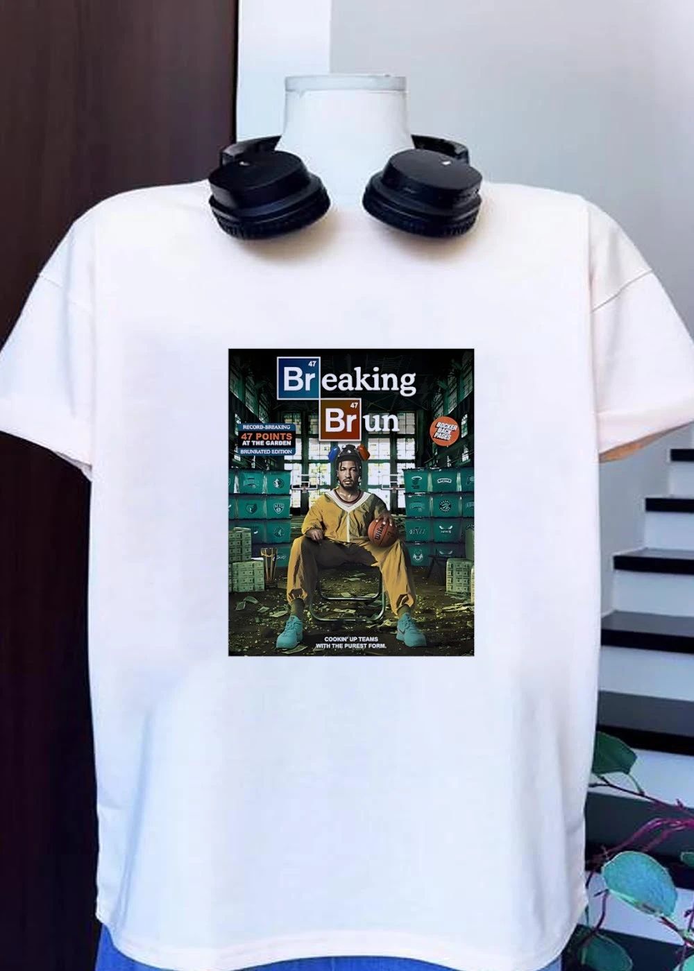 Record-Breaking 47 Points at the Garden Brunrated Edition Cookin Up Teams Jalen Brunson Shirt