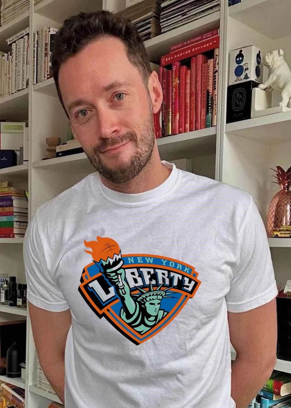 New York Liberty Basketball Torch Logo T-Shirt