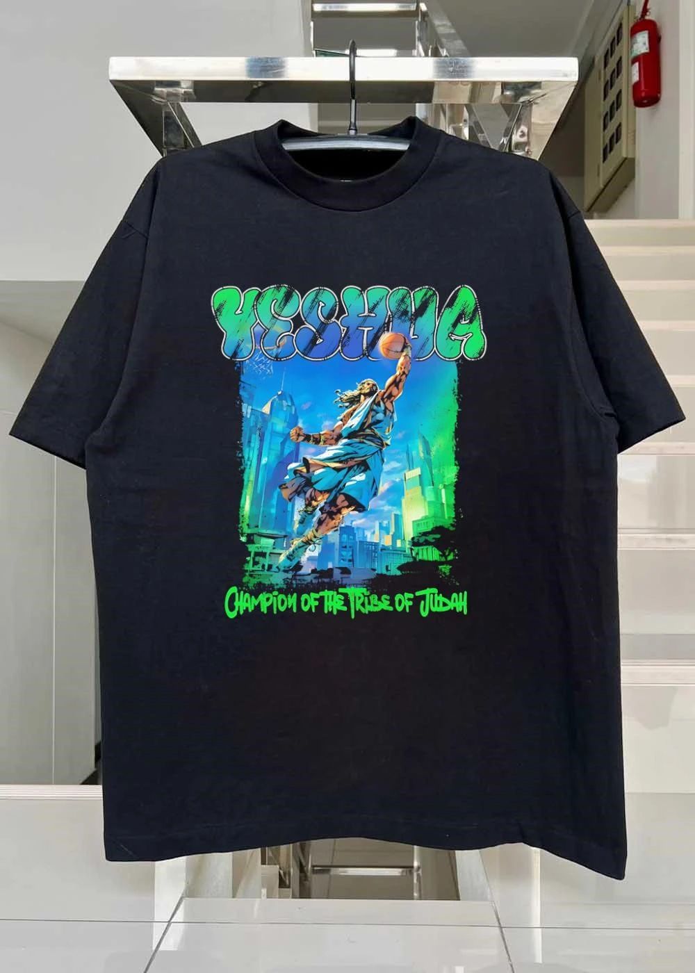 Champion of the Tribe of Judah Yeshua Basketball Dunking T-Shirt